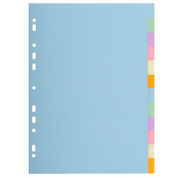 [90368] SEPARATORE Pastel A4 12 tasti in CARTONCINO 170gr 1612E Forever Exacompta
