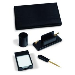 [46699] SERVIZIO SCRITTOIO ART.119 MARRONE IN SIMILPELLE (5 COMPONENTI) City Time