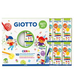 [88328] SET 10 ASTUCCI DA 4 PASTELLI A CERA PARTY GIFTS GIOTTO
