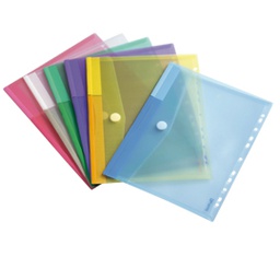 [71889] SET 12 BUSTE FORATE PPL CON VELCRO COLORI ASSORTITI Djois