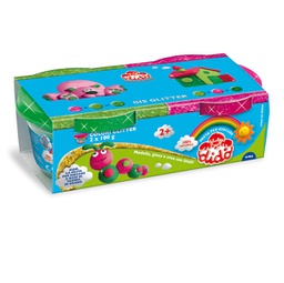 [94002] Set 2 barattoli DidO' 100gr magenta - verde glitter