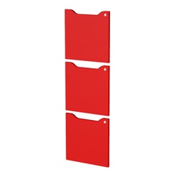 [82942] Set 3 ante c/serratura Rosso per casellari Maxi Rainbow