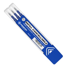 [73380] Set 3 refill inchiostro gel RiSCRIVI cancellabile 0,7mm blu OSAMA