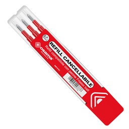 [73381] Set 3 refill inchiostro gel RiSCRIVI cancellabile 0,7mm rosso OSAMA