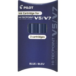 [68102] SET 3 REFILL ROLLER HI-TECPOINT V5-V7 RICARICABILE BLU PILOT