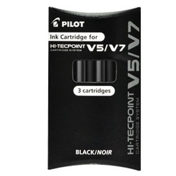 [68101] SET 3 REFILL ROLLER HI-TECPOINT V5-V7 RICARICABILE NERO PILOT