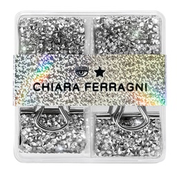 [97002] Set 4 fermafogli strass 3x6cm Chiara Ferragni collezione 2023
