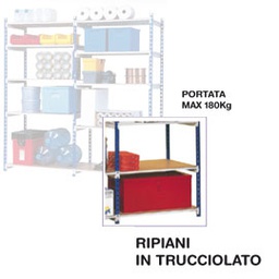 [64848] Set 5 copri ripiani in truciolato 35x100cm per scaffale Rang'Eco180