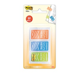 [82579] Set 60 SEGNAPAGINA Post-it  Index 682-SH-OBLEU MEDIUM ''Firma Qui''