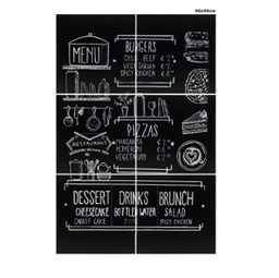 [83355] Set 6 Lavagne 40x40cm da parete FB-XXL Securit