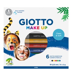 [88323] Set 6 matite cosmetiche Make Up colori classici mina da D 6,5mm Giotto