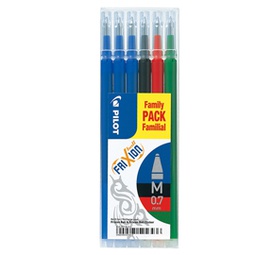 [82717] Set 6 refill FRIXIONball 0.7mm 3 blu,1 nero, 1 rosso, 1 verde PILOT