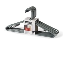 [82975] Set 8 Appendini in plastica grigio cenere Zeta