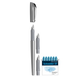 [94815] Set penna stilografica Callissima+3 punte intercamb. fusto antracite Schneider