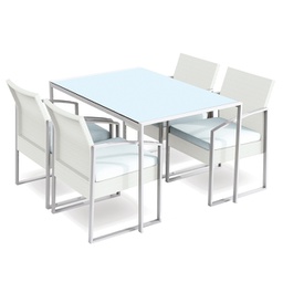 [91675] Set pranzo Bilbao bianco/grigio - set 5 elementi