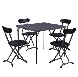[91677] Set pranzo pieghevole Horeca antracite - set 5 elementi