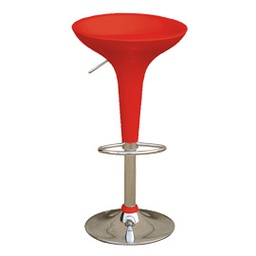 [71210] SGABELLO BAR in ABS e ACCIAIO H55/78cm ROSSO