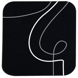 [91142] Sottobicchiere 10x10cm Linea Linee - nero