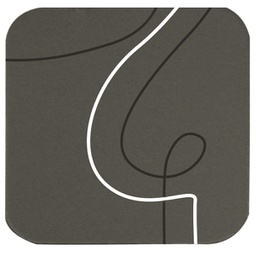 [91143] Sottobicchiere 10x10cm Linea Linee - grigio (delist