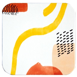 [91132] Sottobicchiere 10x10cm Linea Spaghetti - bianco