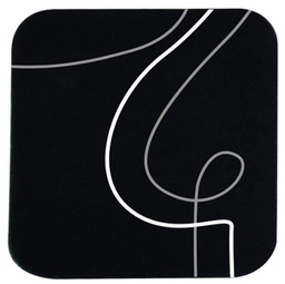 [91133] Sottobicchiere 10x10cm Linea Spaghetti - nero