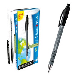 [77127] Special pack 30+ 6 penna sfera scatto FLEXGRIP ULTRA 1.0 nero PAPERMATE