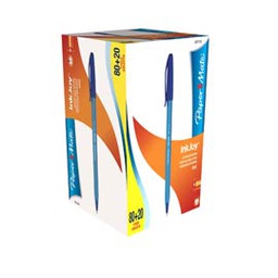 [77113] SPECIAL PACK 80+20PENNA SFERA InkJoy 100 BLU 1.0MM PAPERMATE
