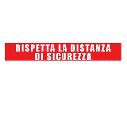 [90511] Striscia adesiva da terra 100x15cm ''RISPETTA LA DISTANZA DI SICUREZZA''
