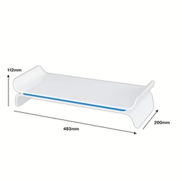 [91279] Supporto monitor Ergo WOW bianco/blu - Leitz
