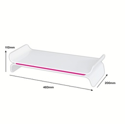 [91278] Supporto monitor Ergo WOW bianco/fucsia - Leitz