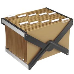 [68058] SUPPORTO PER CARTELLE SOSPESE LUXOR CON 10 CARTELLE 39cm AVANA