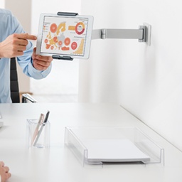 [80237] SUPPORTO TABLET 7-13'' da PARETE con BRACCIO Tablet Holder Wall Arm Durable