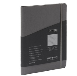 [94734] Taccuino c/elast. EcoQua Plus spiral. A5 70fg. puntinato antracite Fabriano