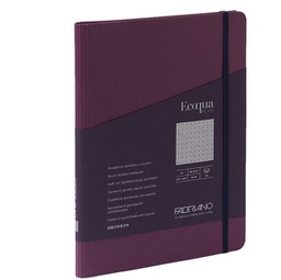 [94738] Taccuino c/elast. EcoQua Plus spiral. A5 70fg. puntinato vino Fabriano