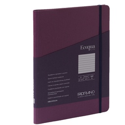 [94743] Taccuino c/elast. Ecoqua Plus spiral. A5 70fg. righe vino Fabriano