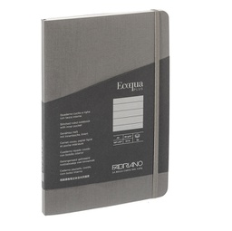 [94729] Taccuino c/elastico EcoQua Plus cucito f.to A5 80 fg. righe antracite Fabriano