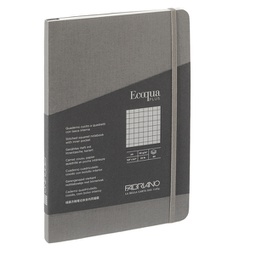 [94724] Taccuino c/elastico Ecoqua Plus cucito f.to A5 80 fogli 5mm artracite Fabriano