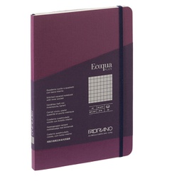 [94728] Taccuino c/elastico EcoQua Plus cucito f.to A5 80 fogli 5mm vino Fabriano