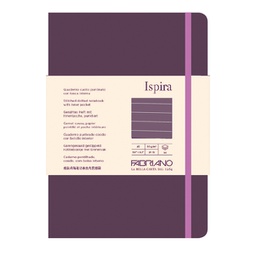 [94765] Taccuino c/elast. Ispira cop. fless. f.to A5 96fg. a righe viola Fabriano