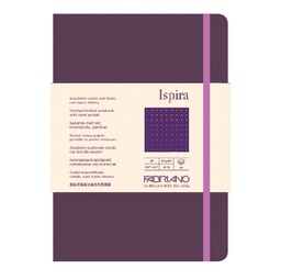 [94759] Taccuino c/elast. Ispira cop. fless. f.to A5 96fg. puntinato viola Fabriano