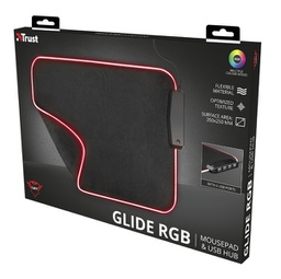 [93747] Tappetino mouse con illuminazione RGB e 4 porte USB GXT 765 GLIDE-FLEX Trust