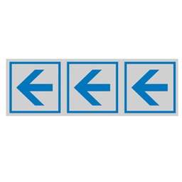 [77192] TARGHETTA ADESIVA 150x50mm FRECCIA