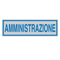 [77179] TARGHETTA ADESIVA 165x50mm AMMINISTRAZIONE