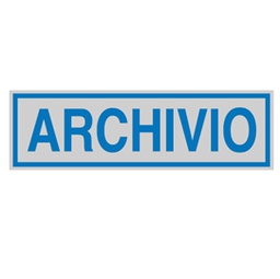 [77180] TARGHETTA ADESIVA 165x50mm ARCHIVIO
