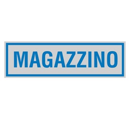 [77182] TARGHETTA ADESIVA 165x50mm MAGAZZINO