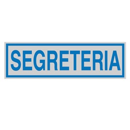 [77181] TARGHETTA ADESIVA 165x50mm SEGRETERIA