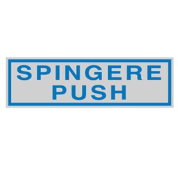 [77173] TARGHETTA ADESIVA 165x50mm SPINGERE / PUSH