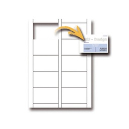 [50609] TASCHETTA 12FG DA 10 BIGLIETTI VISITA BIANCO 250GR DECADRY