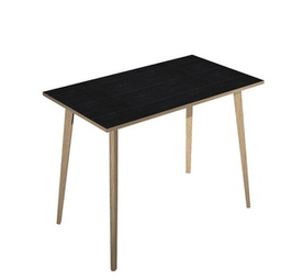 [92490] Tavolo alto 120x80xH105cm Rovere/Nero venato Woody