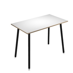 [92438] Tavolo alto 140x80xH105cm Nero/ Bianco Skinny Metal